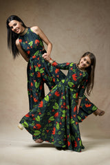 Hand embroidered Lily print twinning set for Sister + Brother image 17