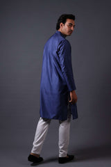 Neeli buti Hand Embroidered twinning set for Father + Daughter image 4