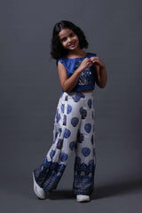 Neeli buti Hand Embroidered twinning set for Brother + Sister image 2