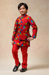 Indo Western Sherwani With Kurta Pyjama image 0