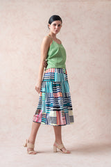 Multi-Color Stripe Maxi Skirt image 3