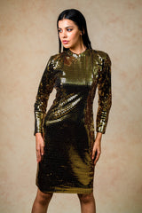 Antique gold metallic twinning set for Mom + Daughter image 9