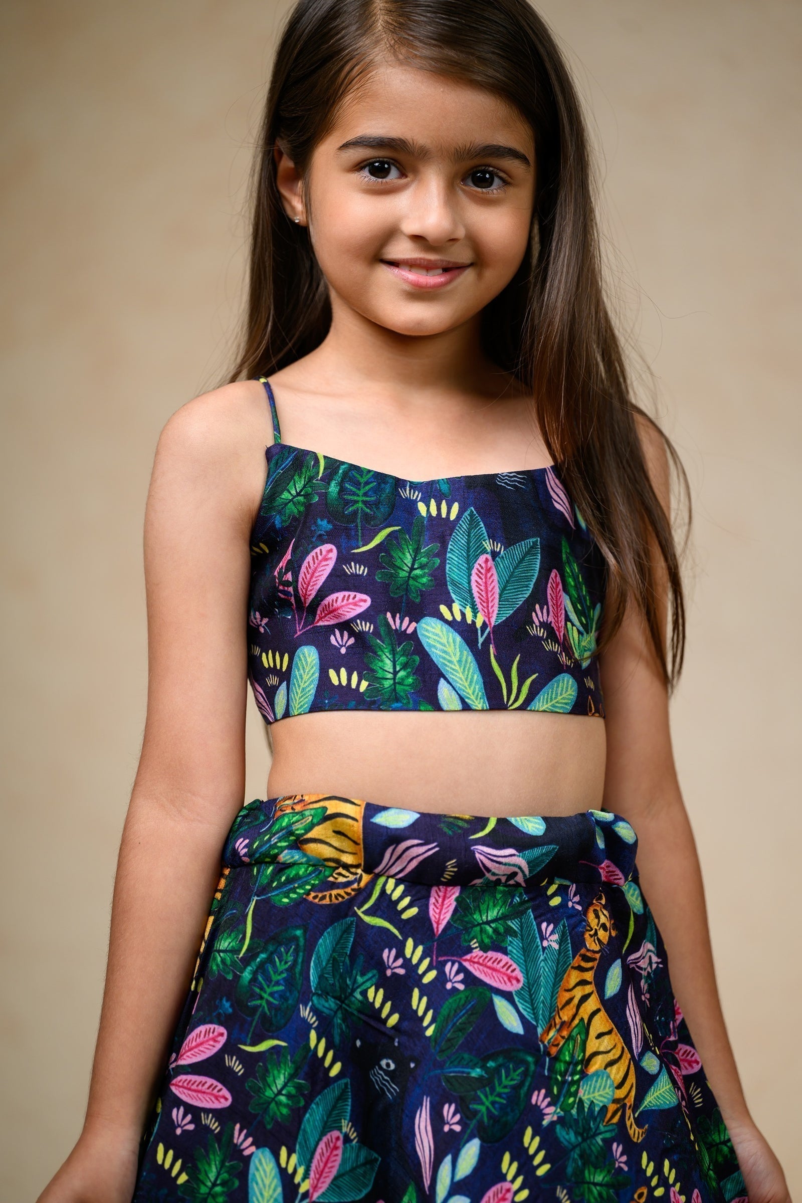 Multicolor jungle print twinning set for Sister + Brother image 9