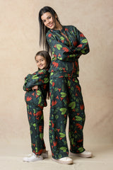 Flaming Lily print twinning set for Mom + Daughter image 0