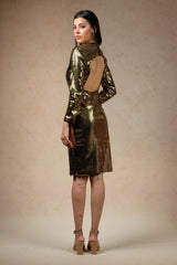 Antique gold metallic twinning set for Mom + Daughter image 5