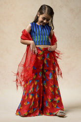 Flared Sharara With Top, Dupatta image 0