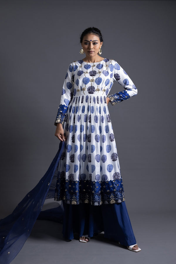 Mehr Anarkali With Sharara, Dupatta