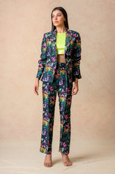 Coat With Crop Top And Pants image 0