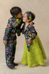 Hand Embroidered twinning set for Sister + Brother image 0