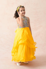 Embroidered silk gown image 4