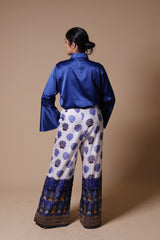 Hand Embroidered Flared Pants With Shirt image 5