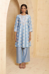 Hand Embroidered Kurta with pant image 0