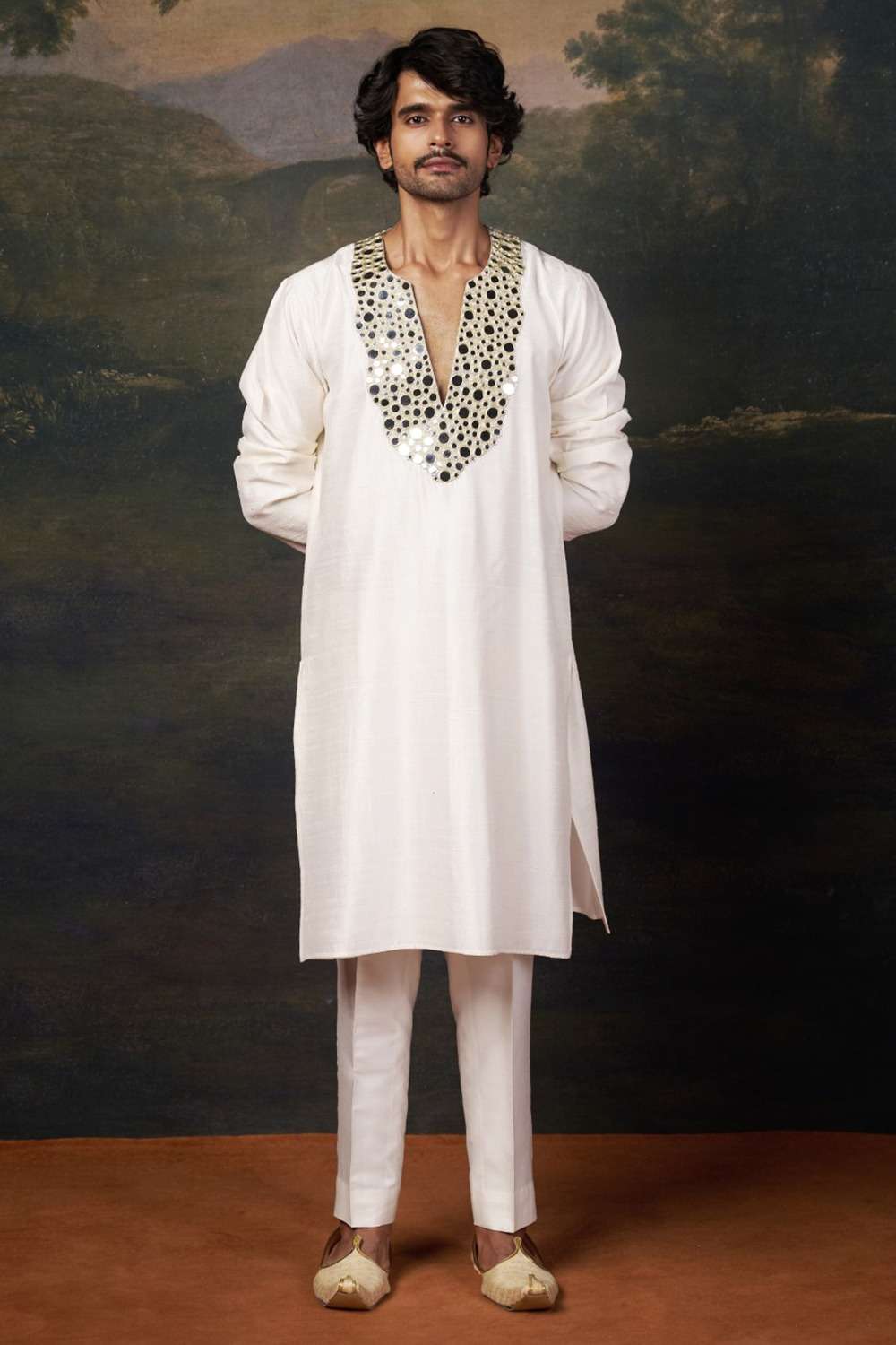 Mirror Work Kurta with Matching Pyjama image 0
