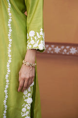 Hand embroidery dori cut work kurta set image 3