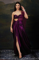 Embellished Saree gown with Intricate Katdana & Wire Work Pallu image 0