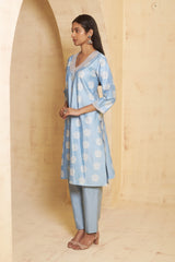 Hand Embroidered Marori work Kurta with pant image 2