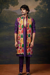Nehru Jacket with Hand-Embroidered Kurta Set image 0