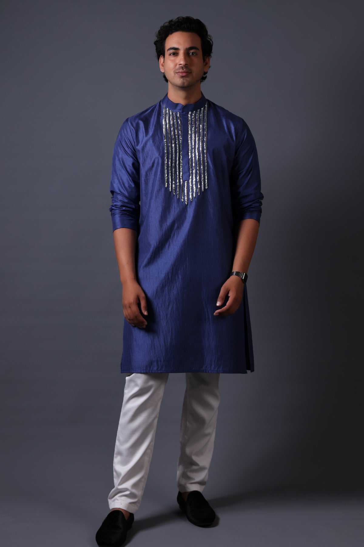 Diya Hand Embroidered Pintuck Kurti With Pants