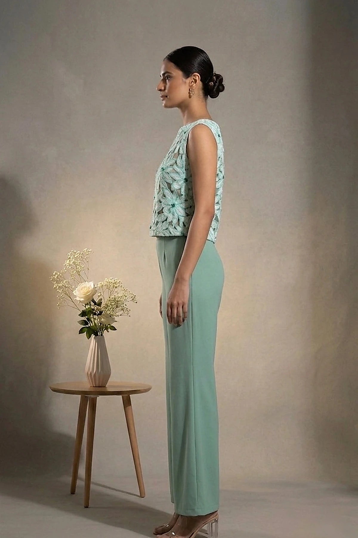 Elara — Hand-Embroidered Poplin Co-ord Set