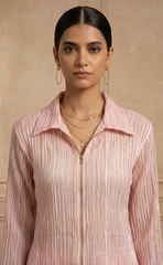 Aura — Embroidered Satin & Organza Co-ord Set