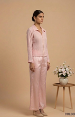 Aura — Embroidered Satin & Organza Co-ord Set