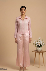 Aura — Embroidered Satin & Organza Co-ord Set