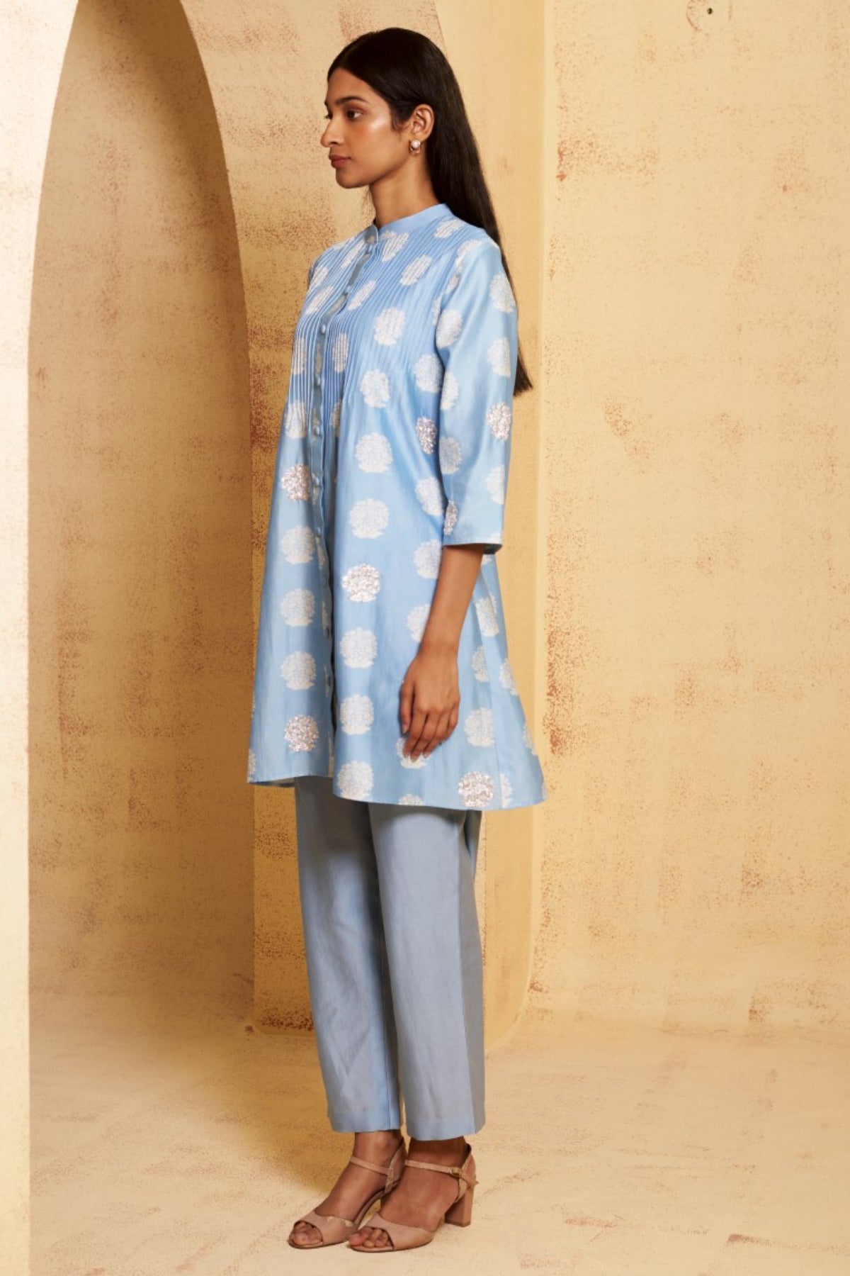 Gulshan Hand Embroidered Pintuck Kurti With Pant