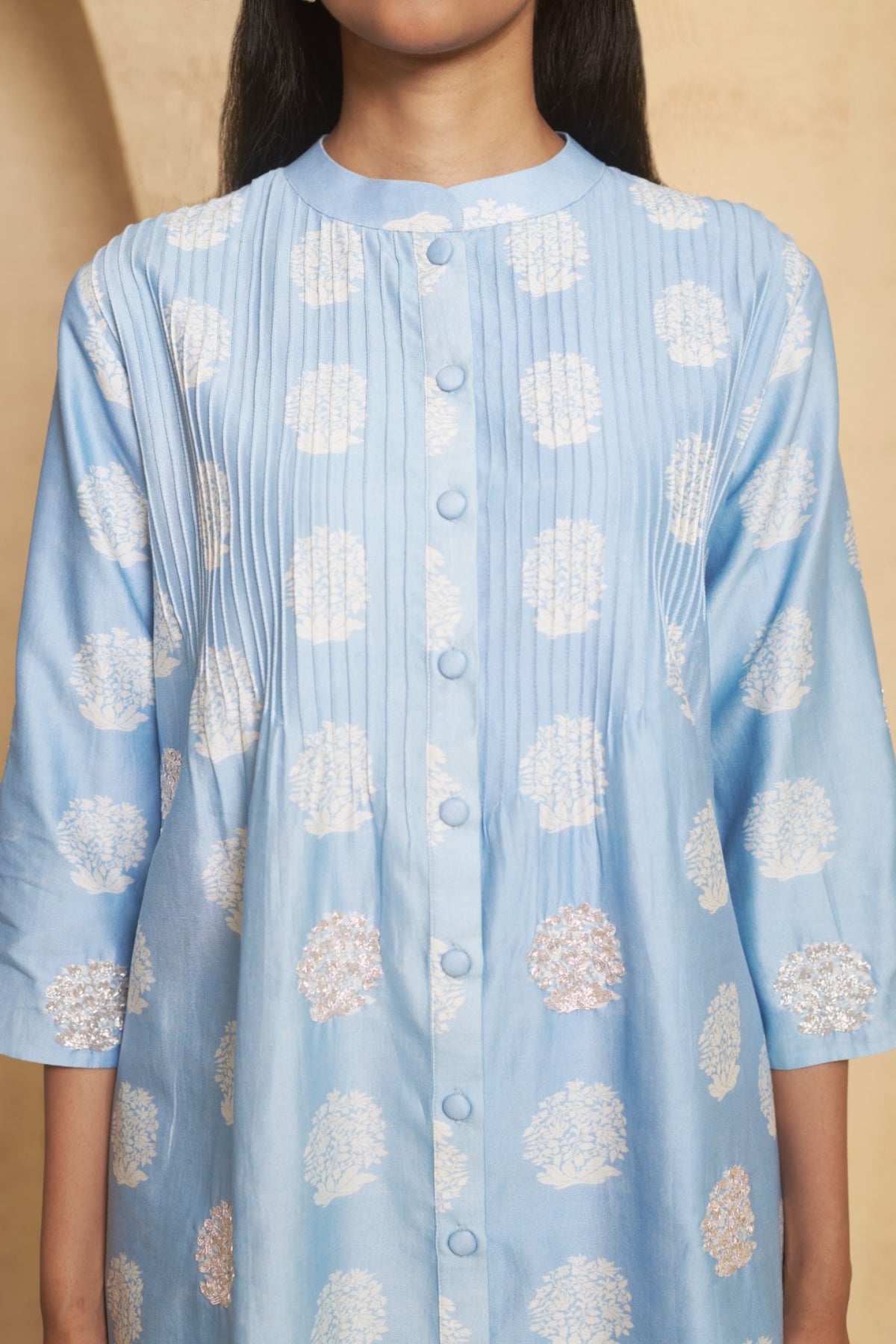 Gulshan Hand Embroidered Pintuck Kurti With Pant
