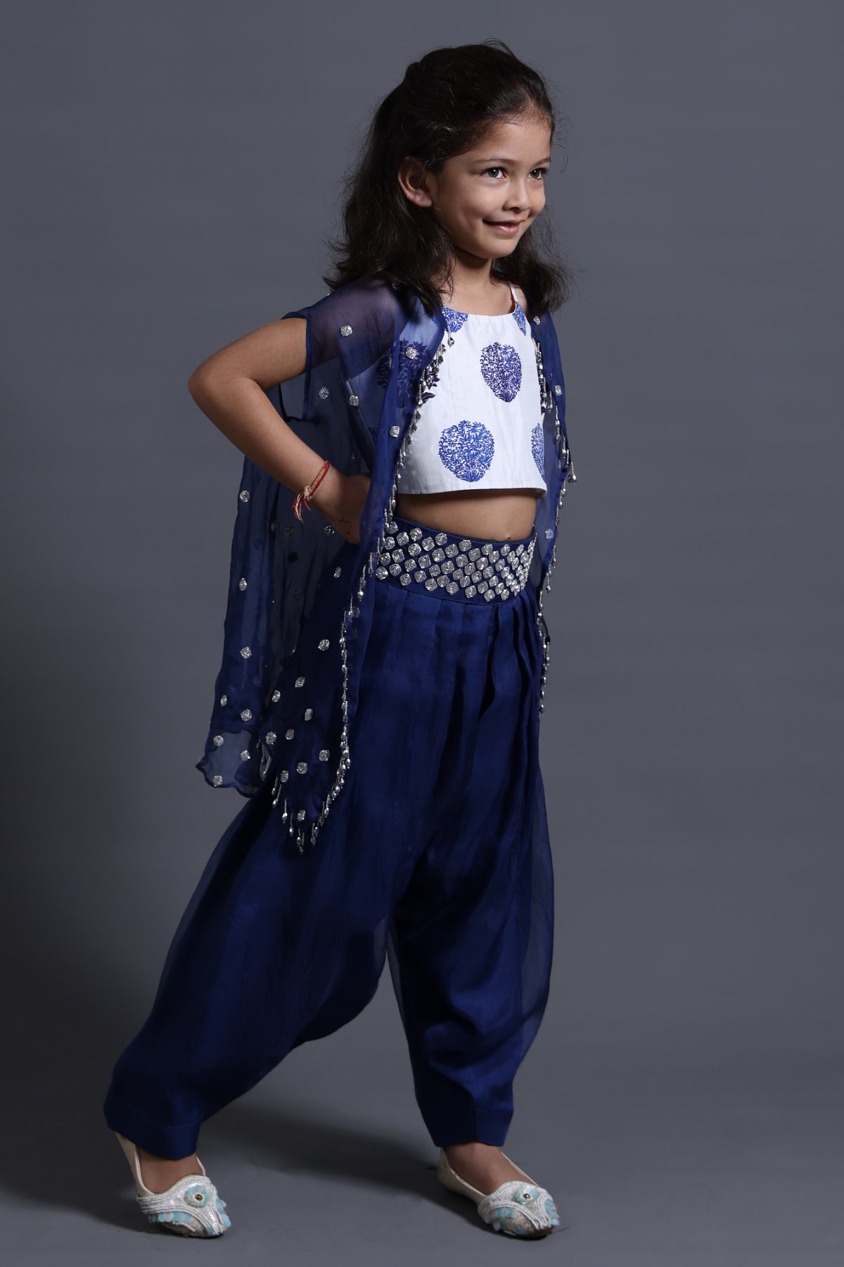 Hand Embroidered Dhoti Set