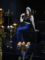 Sapna Chaudhary in our Embellished Saree gown with Swarovski blouse