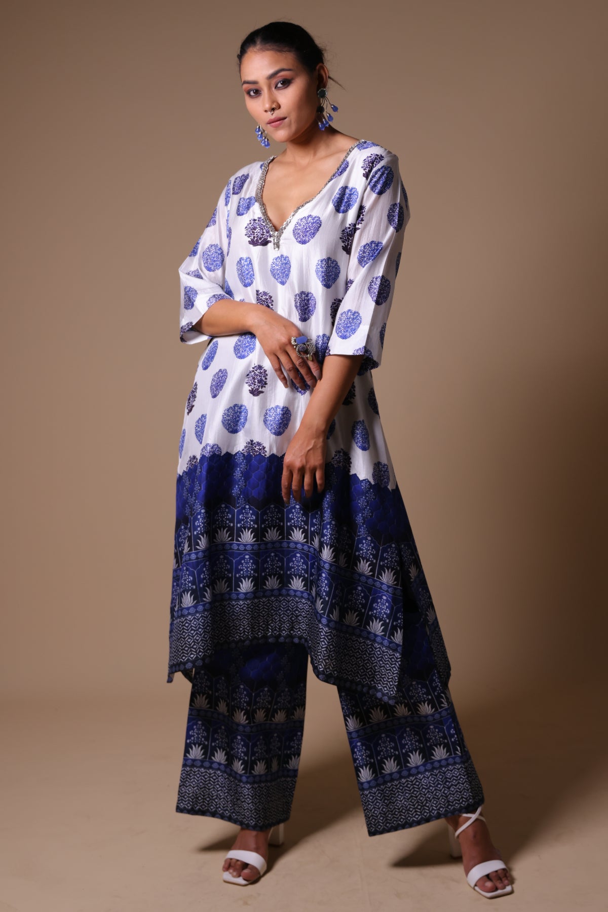 Isha Stone Work Kurta With Palazzo