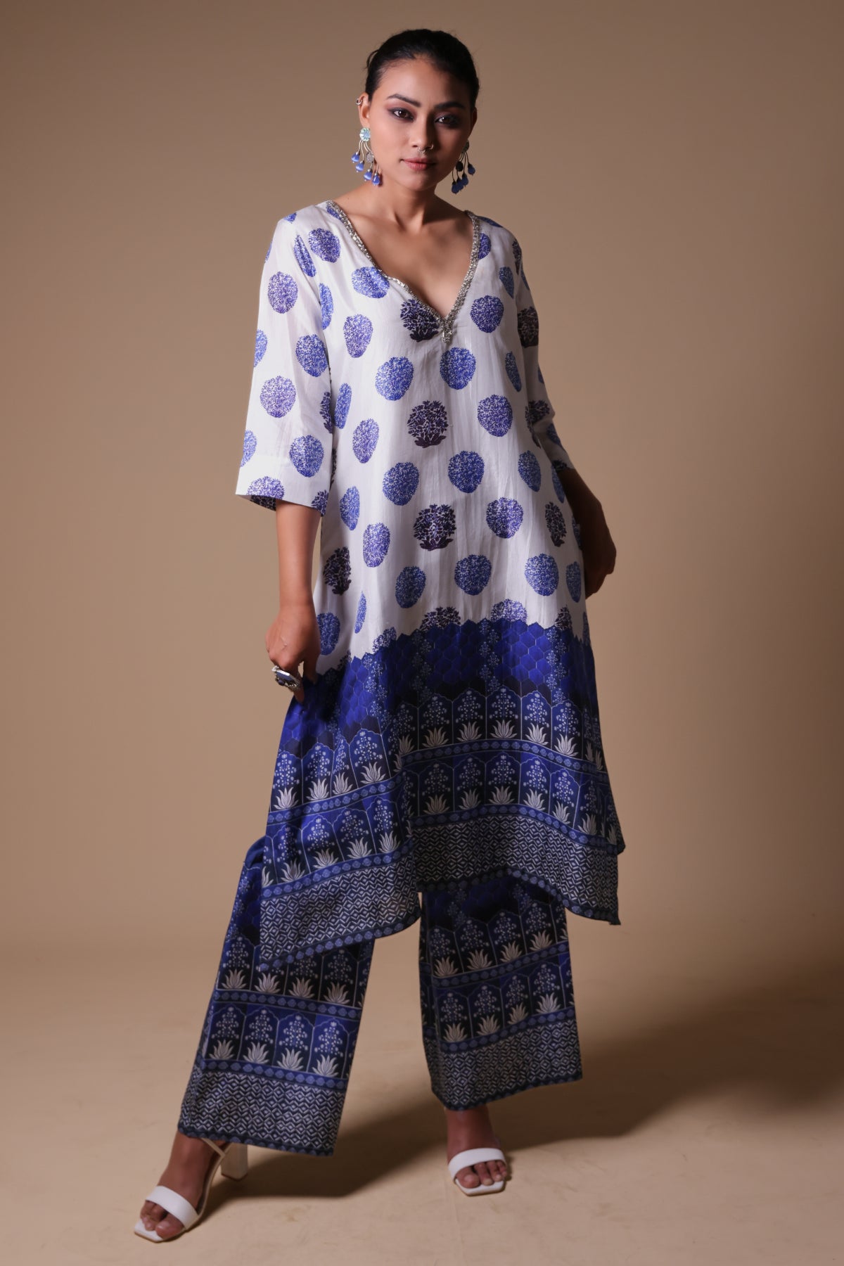 Isha Stone Work Kurta With Palazzo