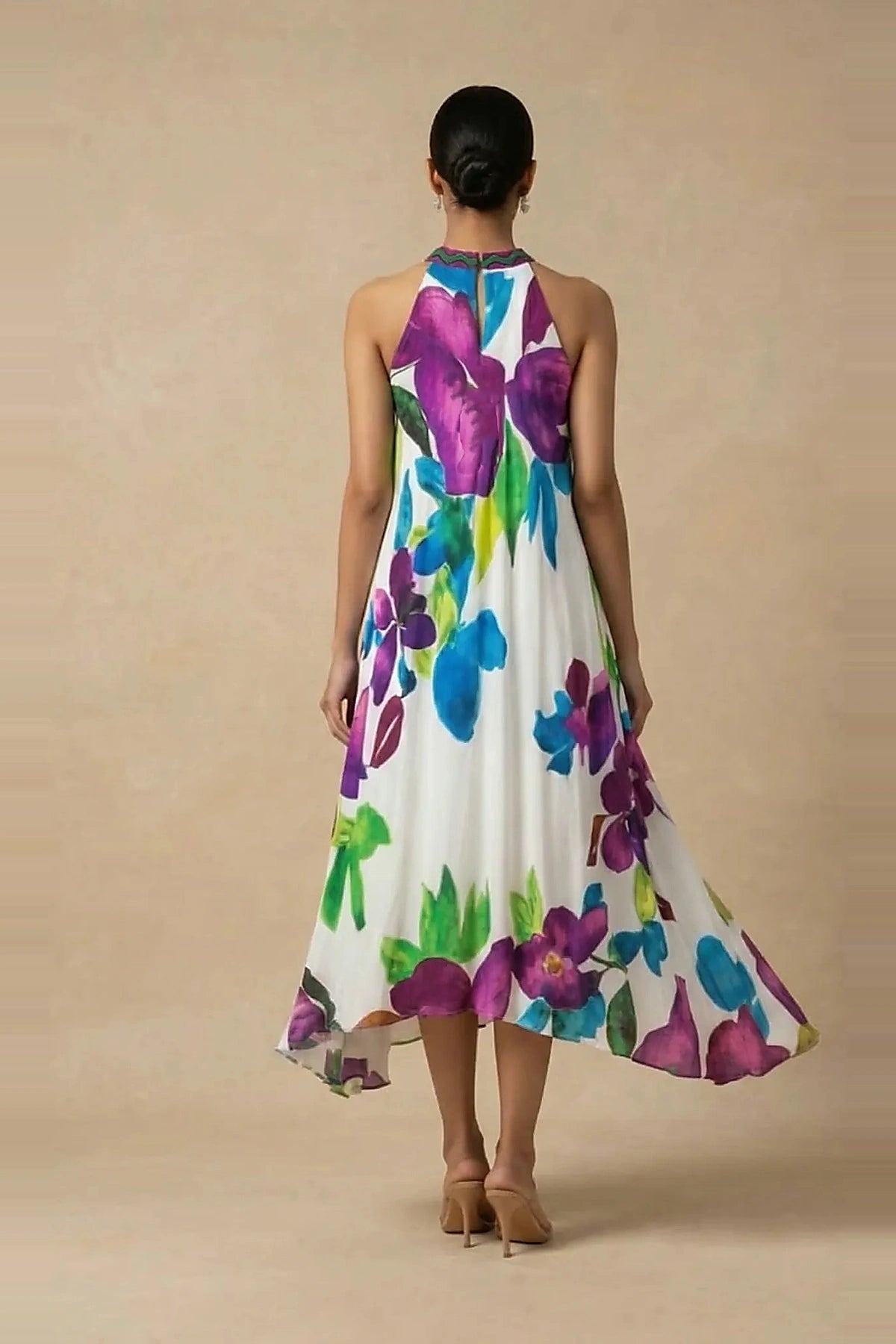 Isla — Embroidered Silk Shantoon Dress