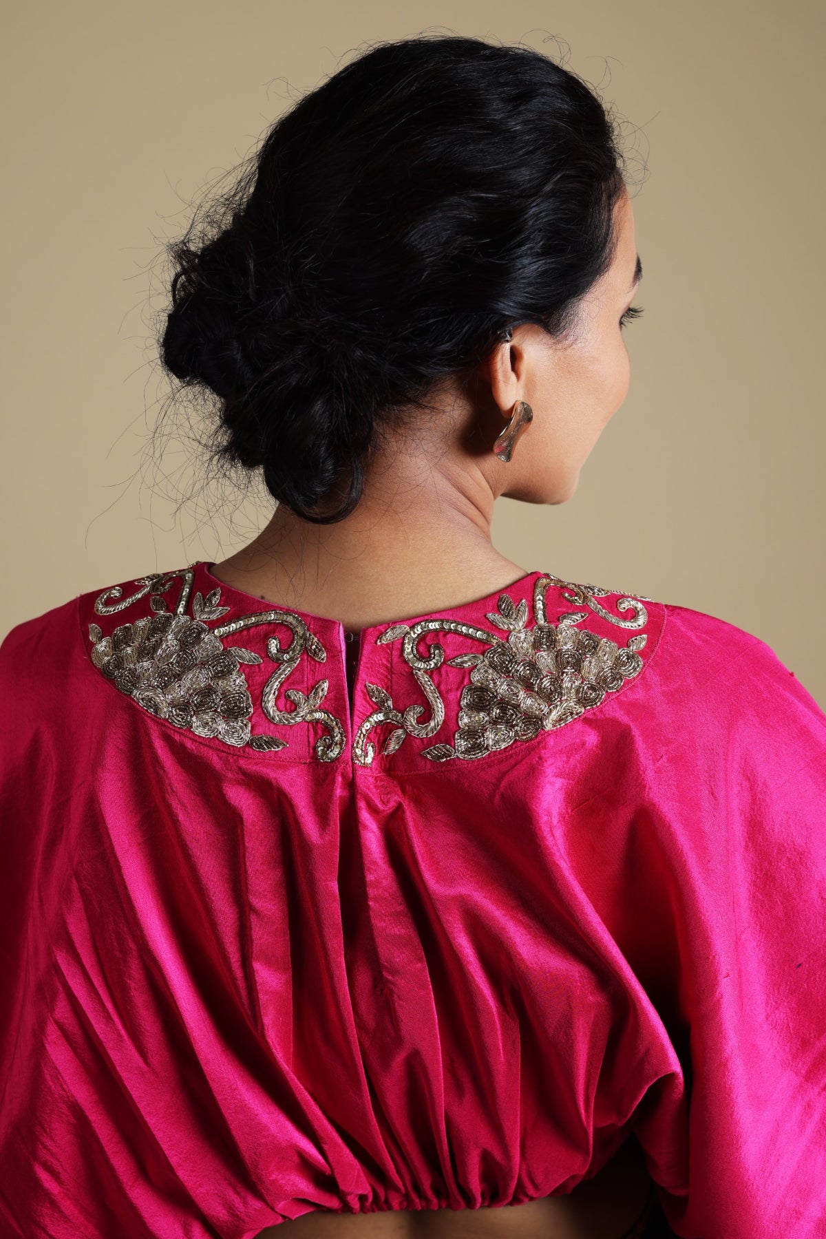 Neelam - Pink Mirror Work Blouse With Buuti Print Lehenga