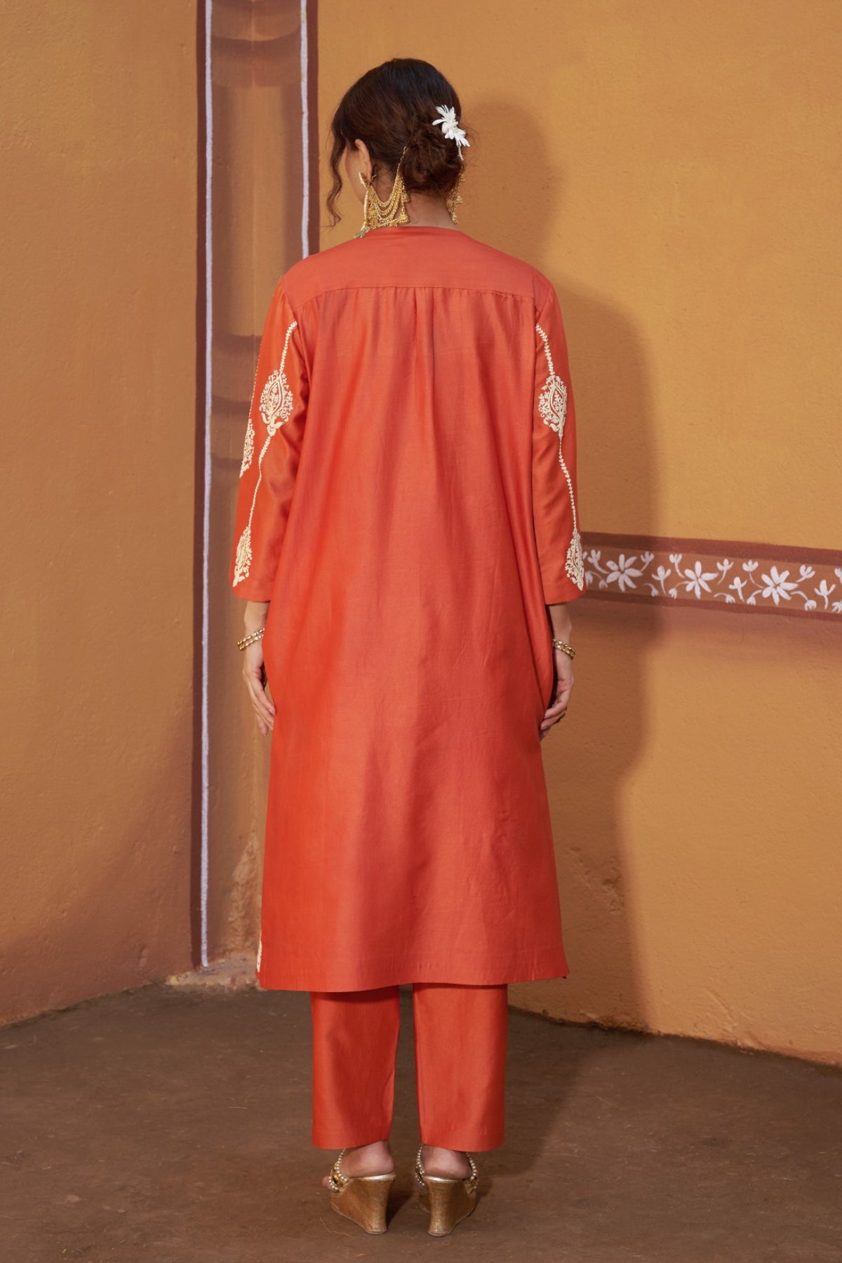 Rekha Dori Embroidered A-Line Kurta Set