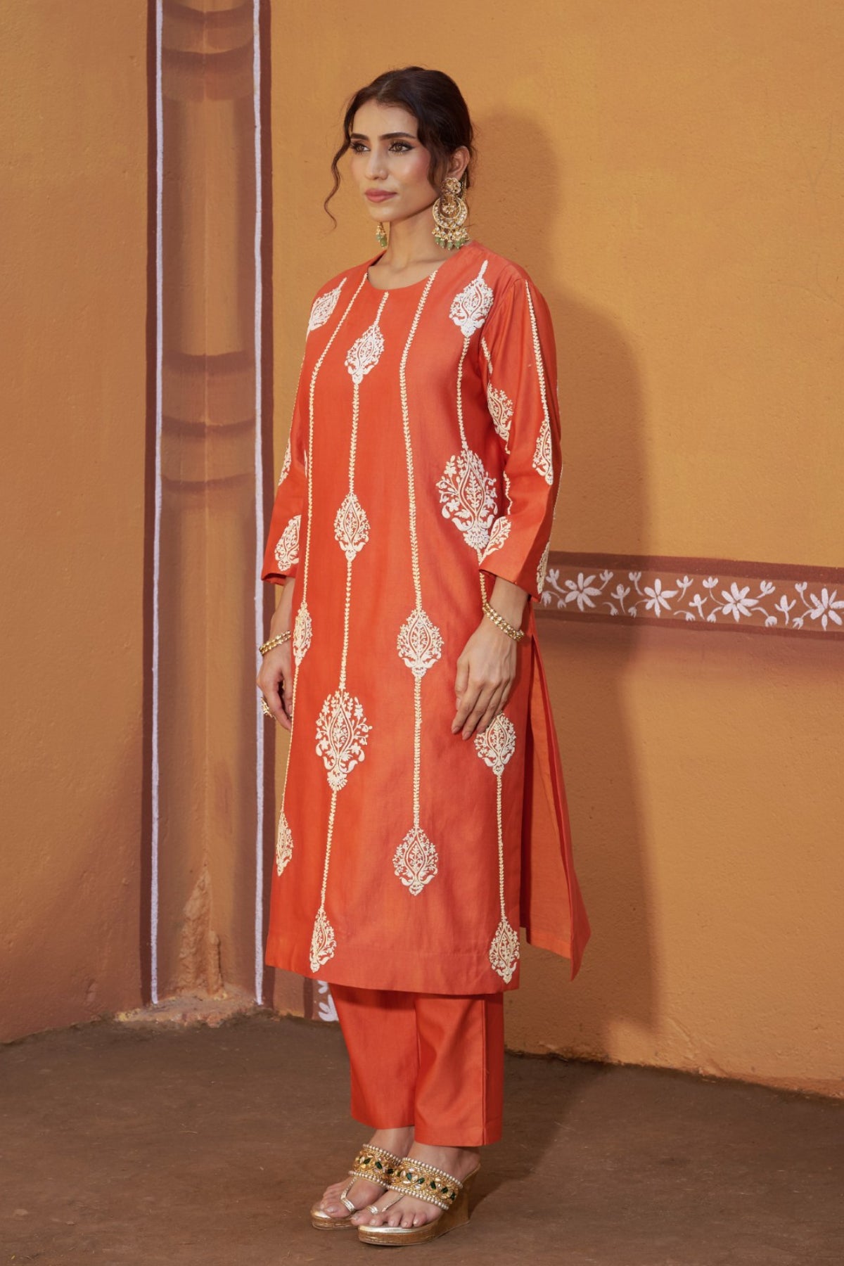 Rekha Dori Embroidered A-Line Kurta Set