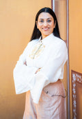 Logo shirt with mirror work pant set