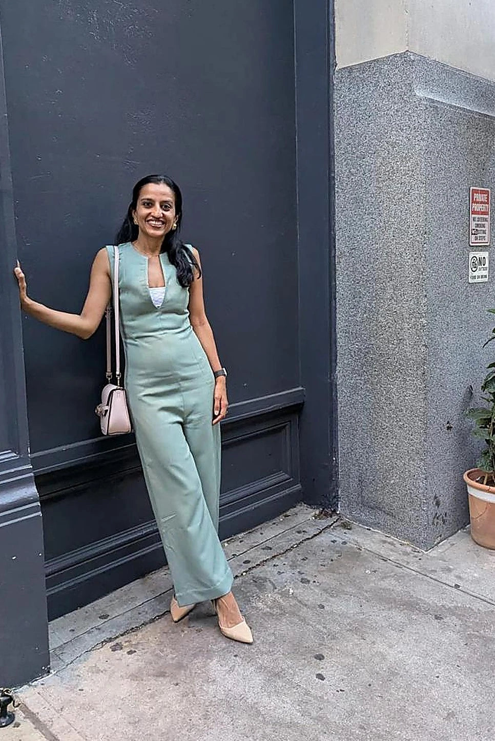 Verde - Green Tailored Wide-Leg Jumpsuit