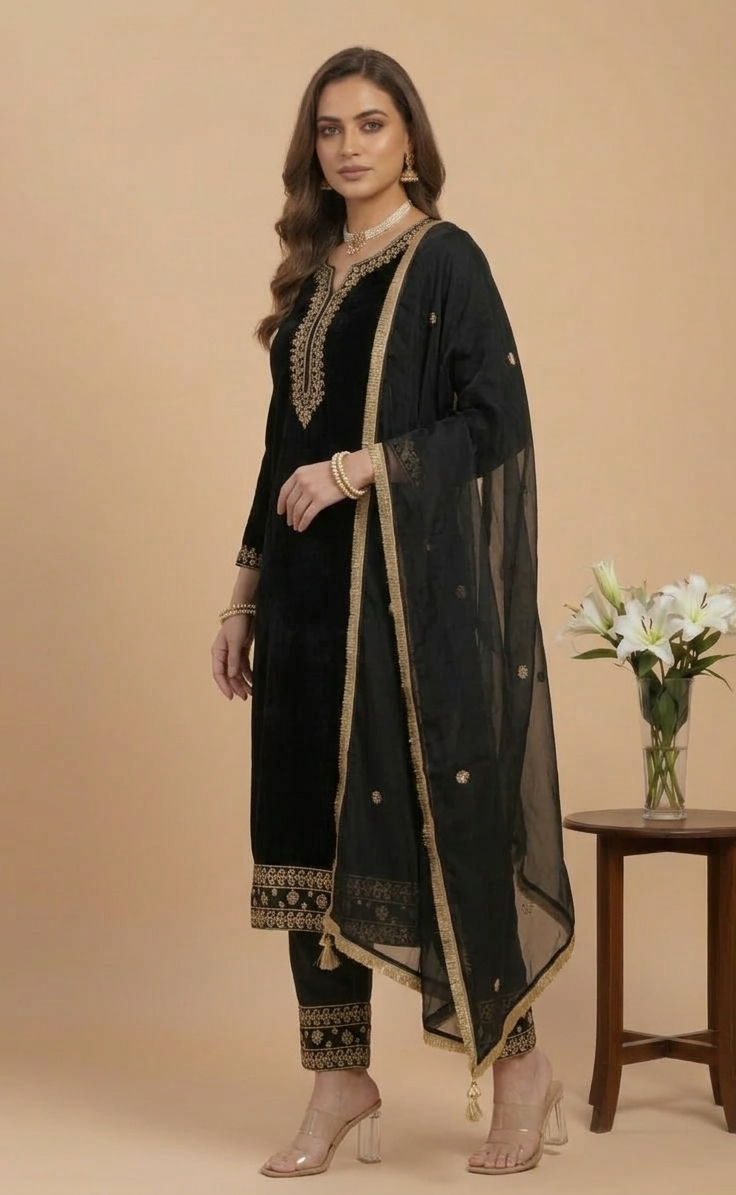 Hand Embroidery Zardozi work Kurta Set