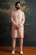 Vrik Rosewood Overall Hand Embroidered Mirror Work Kurta