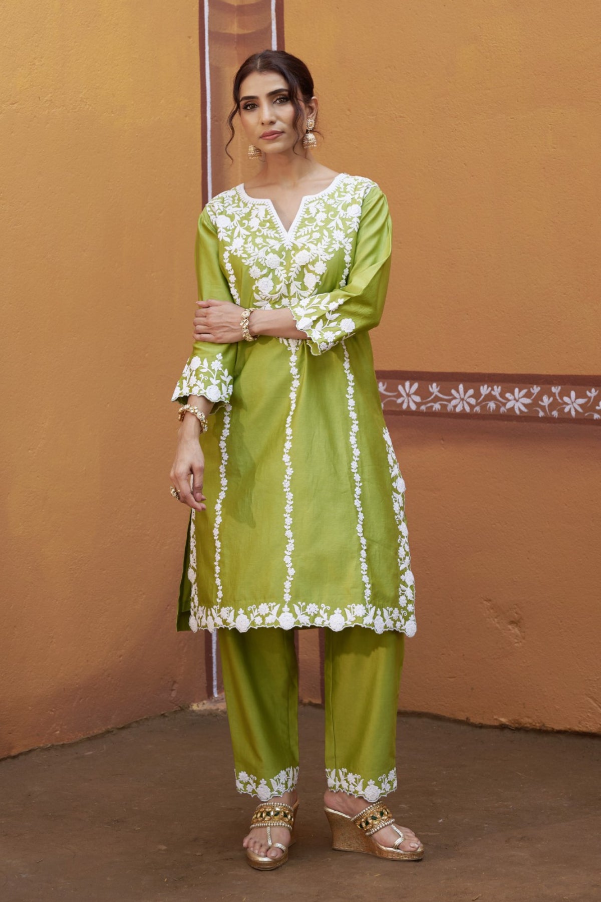Vruksha Handcrafted Dori Cut Work Kurta Set