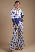 Zoya Hand-Embroidered Coat With Flared Pants