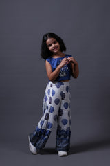 Hand Embroidered Crop Top With Pleated Pants image 7