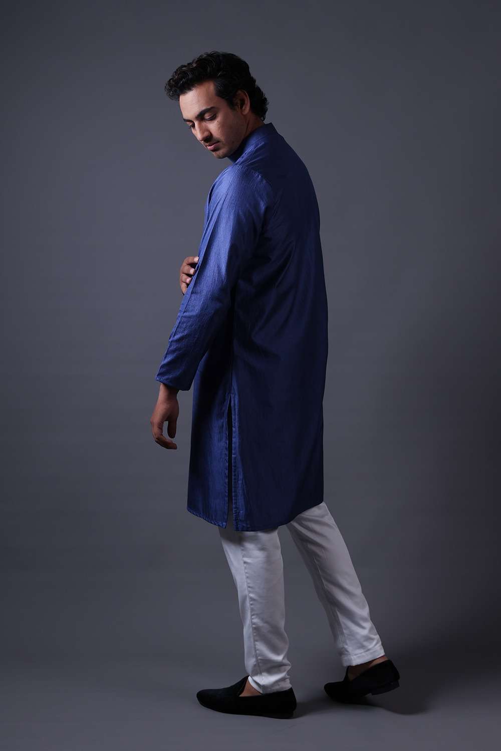 Neeli buti Hand Embroidered twinning set for Men + Women image 5