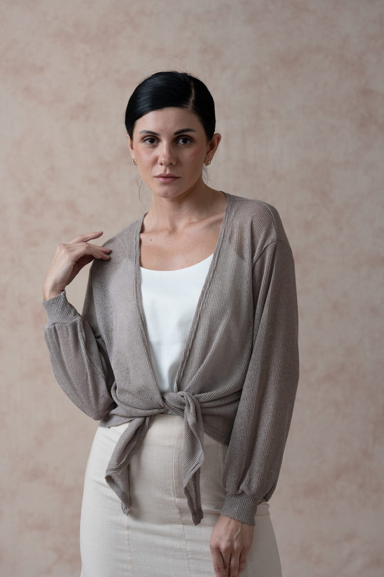 Oatmeal mid length Cover-up image 2