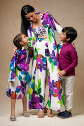 Floral print twinning set for Mom + Daughter + Son image 0