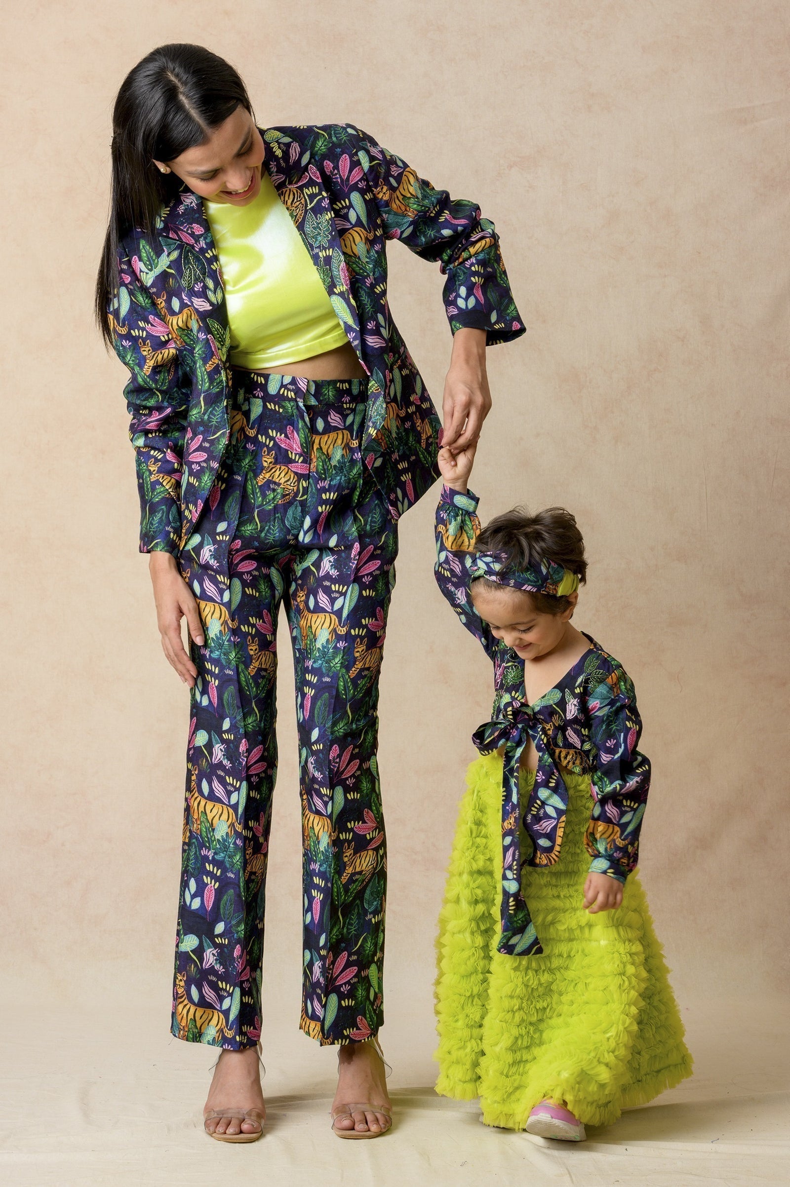 Hand Embroidered twinning set for Mom + Daughter + Son image 23