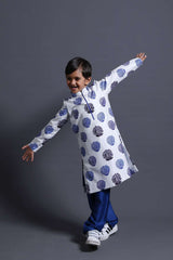 Neeli Buti Leather Work Twinning Set for Mom + Father + Son image 3