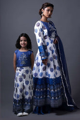 Neeli buti Hand Embroidered twinning set for Mom + Daughter image 0