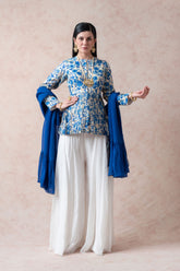 Tussar silk kurti, sharara image 0